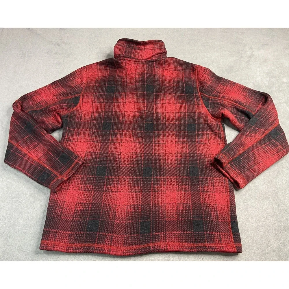 Vintage The North‎ Face Pullover Sweater Large Red Plaid Brown Tag Gorpcore Hike